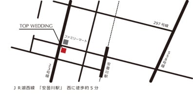 TOP WEDDING トップウェディング 安曇川店 地図